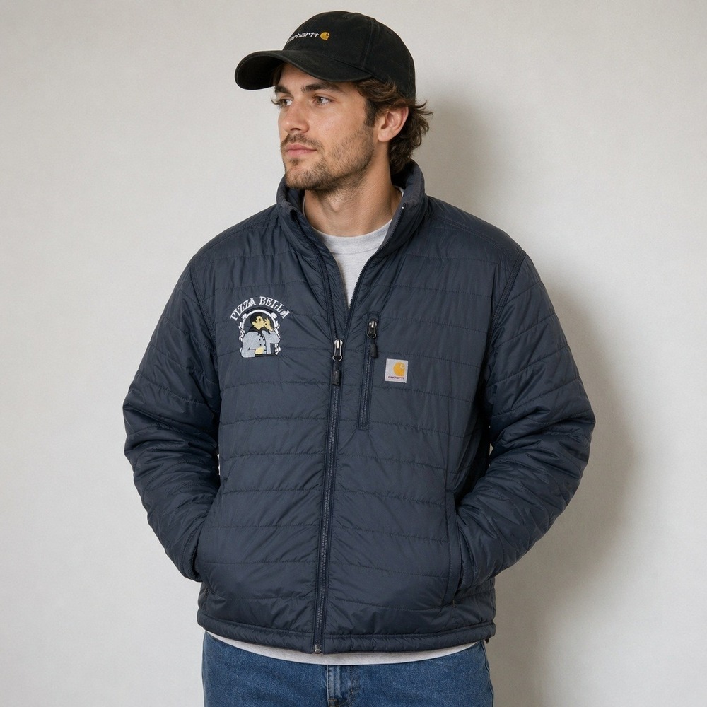 Carhartt Jacket Mens 2XL Shadow Gray Rain Defender Puffer Workwear